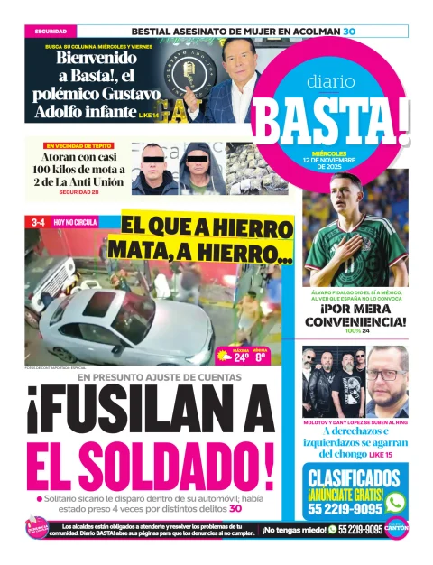 Portada de Basta! (contraportada )