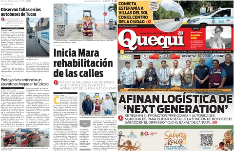 Portada de Quequi (contraportada) del miércoles, 12 de noviembre de 2025