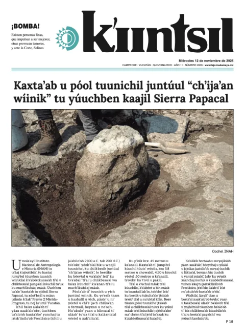 Portada de La Jornada - Kiintsil del miércoles, 12 de noviembre de 2025