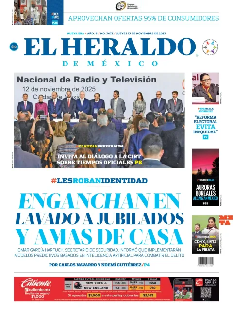 Portada de El Heraldo de Mexico