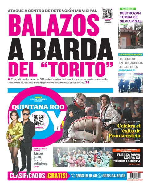 Portada de Quintana Roo Hoy (contraportada)