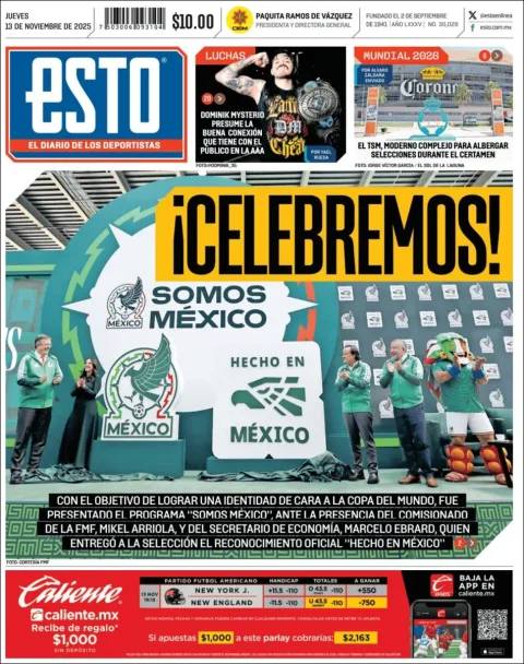 Portada de Esto del jueves, 13 de noviembre de 2025
