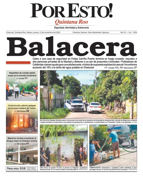 Portada de Por Esto (quintana Roo Chetumal)