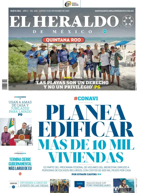 Portada de El Heraldo de Mexico - Quintana Roo