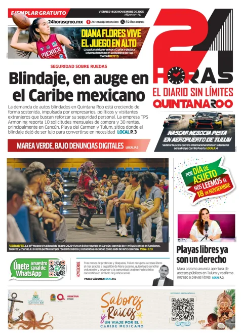 Portada de 24 Horas Quintana Roo