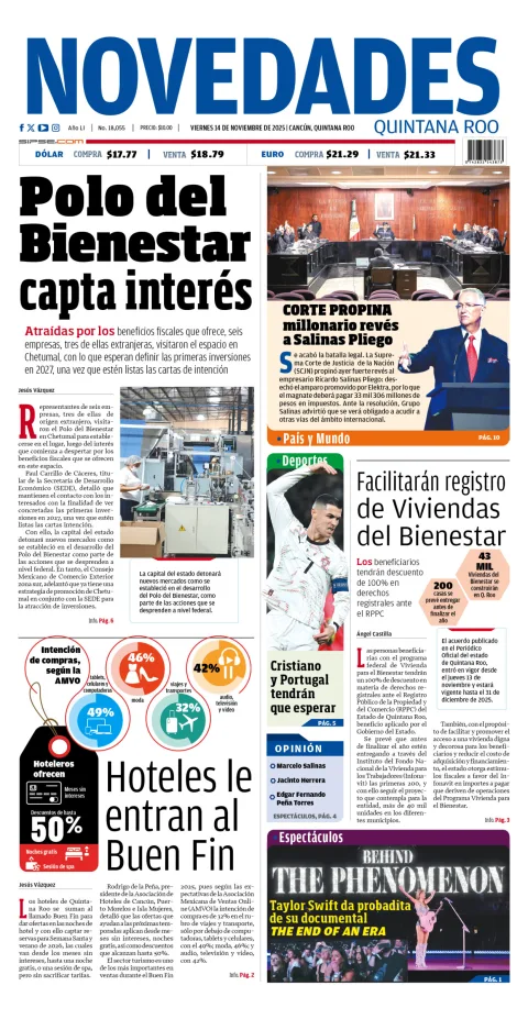 Portada de Novedades Quintana Roo