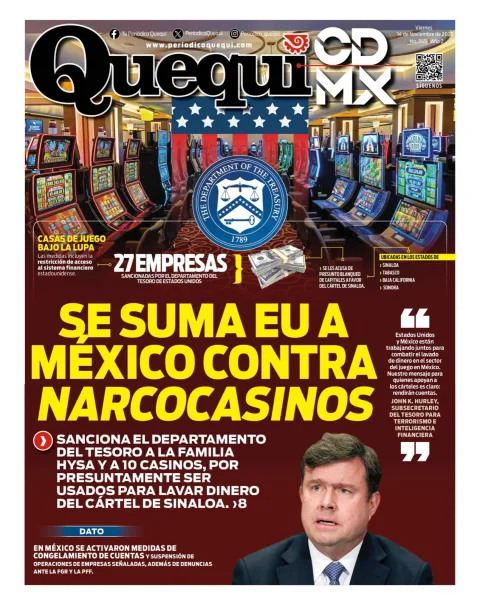 Portada de Quequi CDMX del viernes, 14 de noviembre de 2025