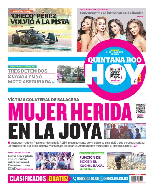 Portada de Quintana Roo Hoy (contraportada)