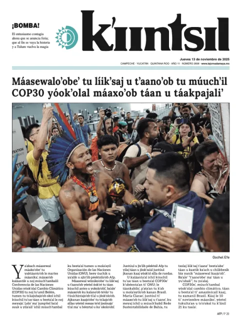 Portada de La Jornada - Kiintsil del jueves, 13 de noviembre de 2025