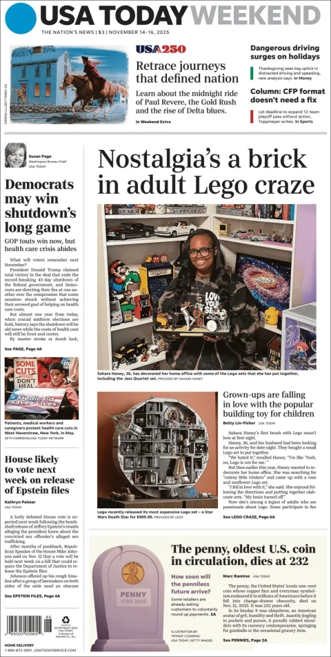 Portada de Usa Today