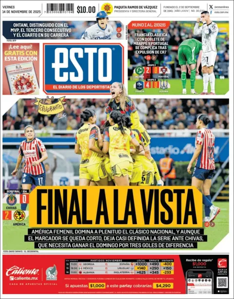 Portada de Esto del viernes, 14 de noviembre de 2025