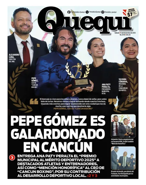 Portada de Quequi del sábado, 15 de noviembre de 2025
