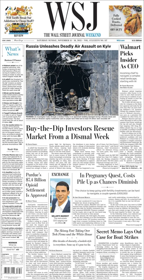 Portada de The Wall Street Journal