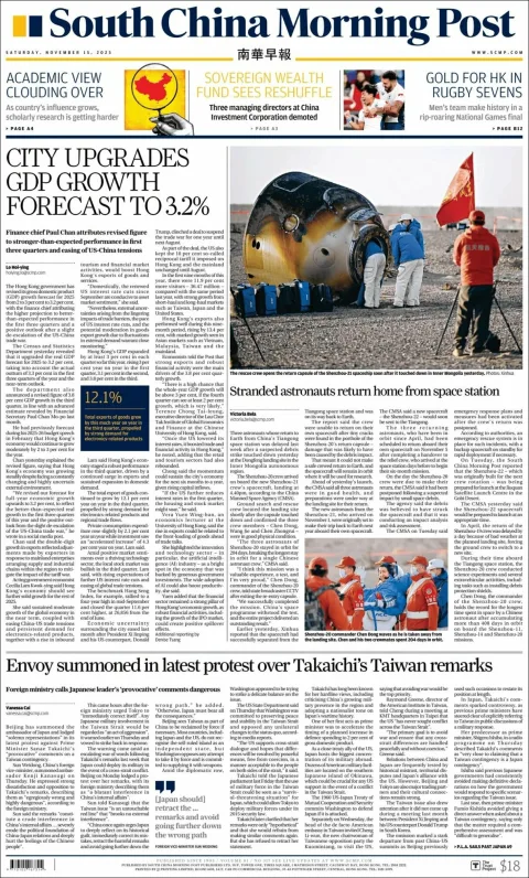 Portada de South China Morning Post