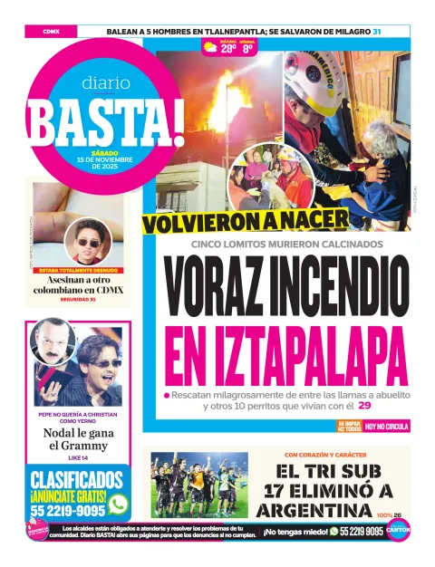 Portada de Basta! (contraportada )