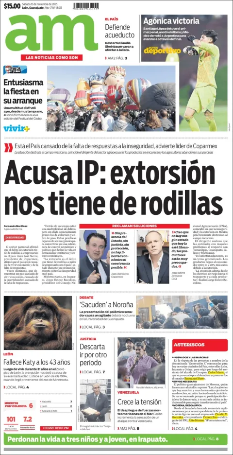 Portada de Am Corredor Industrial del sábado, 15 de noviembre de 2025
