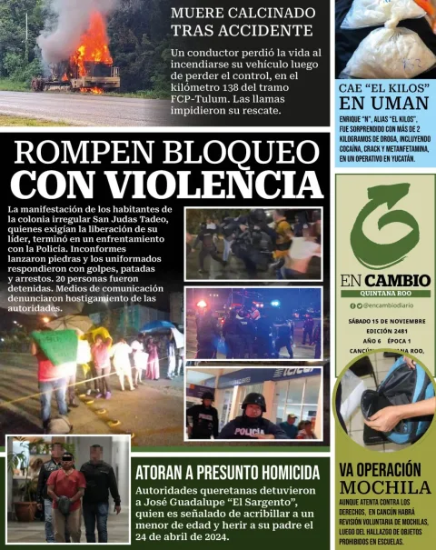 Portada de En Cambio - Quintana Roo (contraportada)