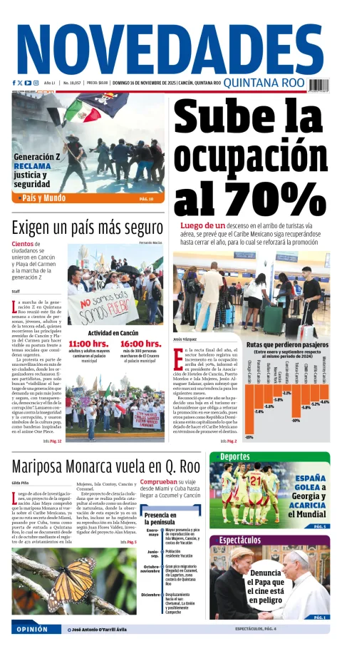 Portada de Novedades Quintana Roo