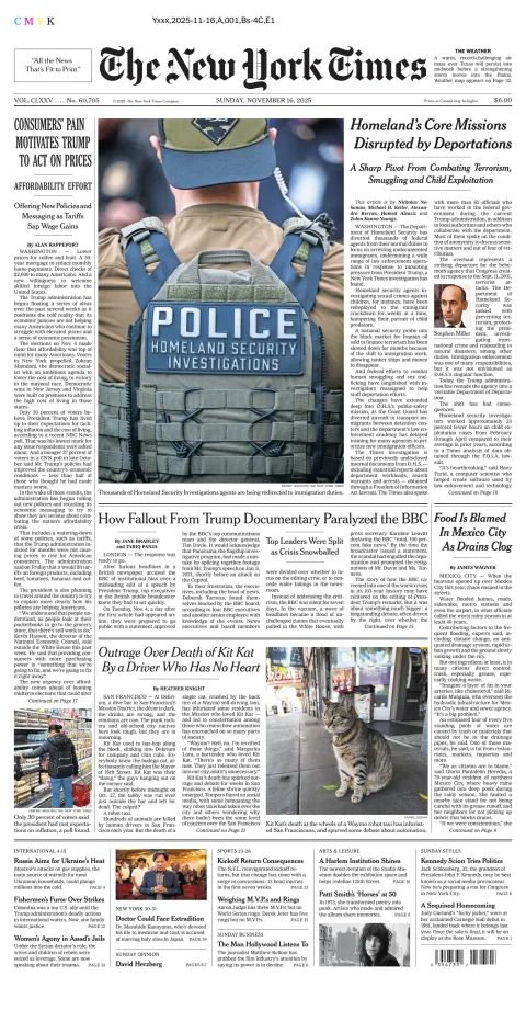 Portada de The New York Times (national)