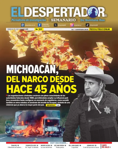 Portada de El Despertador de Quintana Roo del lunes, 17 de noviembre de 2025