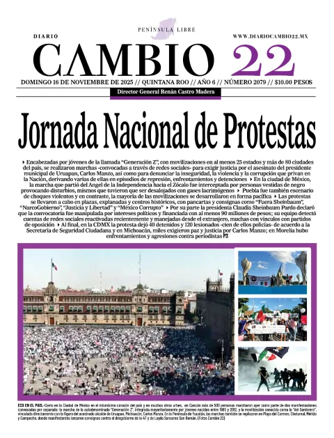 Portada de Diario Cambio 22 (portada)