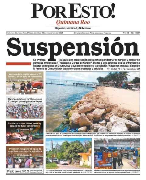 Portada de Por Esto (quintana Roo Chetumal)