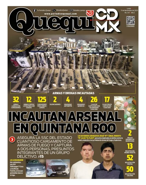 Portada de Quequi CDMX del lunes, 17 de noviembre de 2025