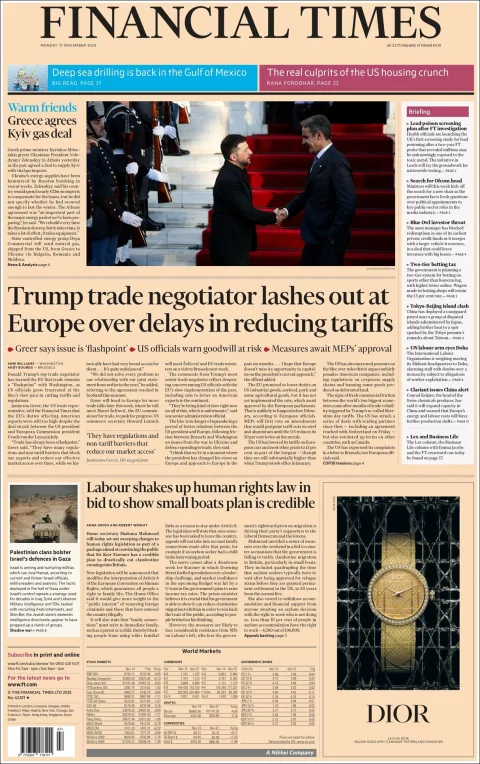 Portada de Financial Times