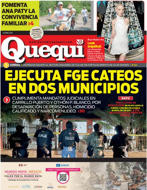 Portada de Quequi (contraportada) del lunes, 17 de noviembre de 2025