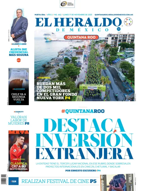 Portada de El Heraldo de Mexico - Quintana Roo