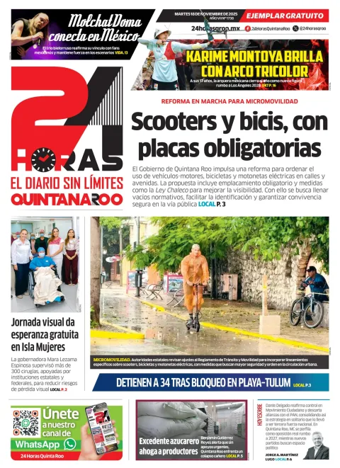 Portada de 24 Horas Quintana Roo