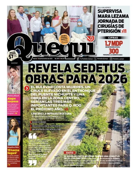 Portada de Quequi del martes, 18 de noviembre de 2025
