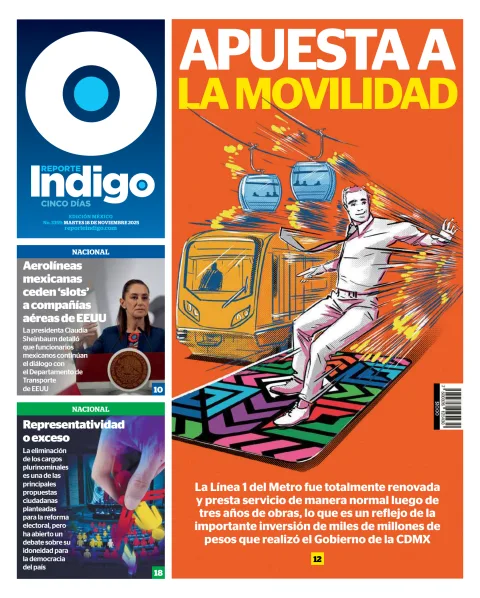 Portada de Reporte Indigo Nacional del martes, 18 de noviembre de 2025
