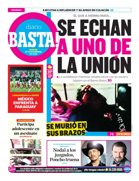 Portada de Basta! (contraportada )