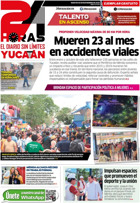 Portada de 24 Horas Yucatan