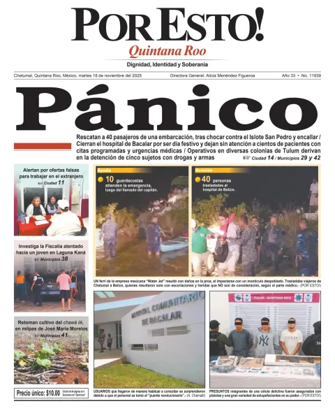 Portada de Por Esto (quintana Roo Chetumal)