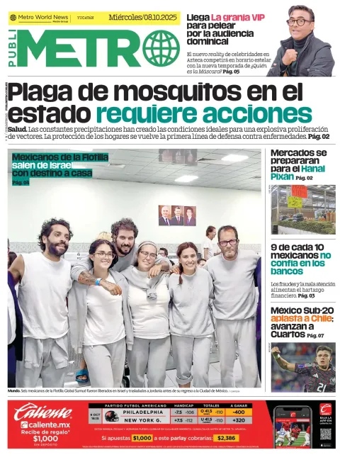 Portada de Publimetro Merida del miércoles, 8 de octubre de 2025