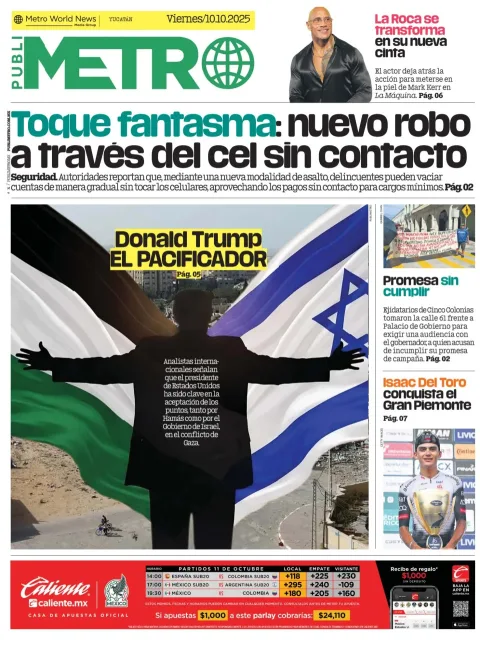 Portada de Publimetro Merida del viernes, 10 de octubre de 2025