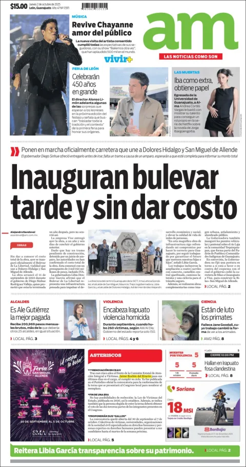 Portada de Am Corredor Industrial del jueves, 2 de octubre de 2025