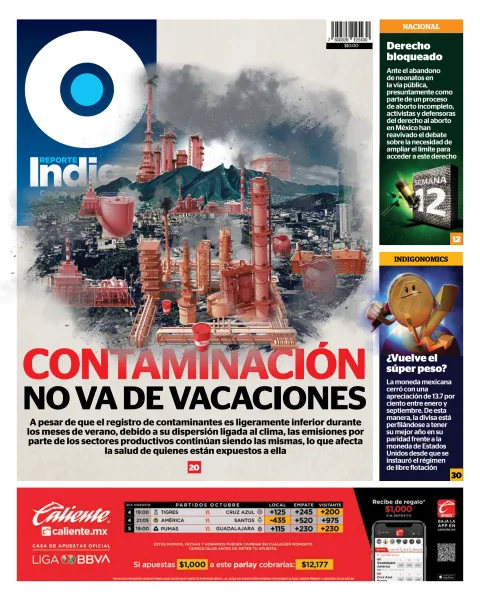 Portada de Reporte Indigo Monterrey del viernes, 3 de octubre de 2025