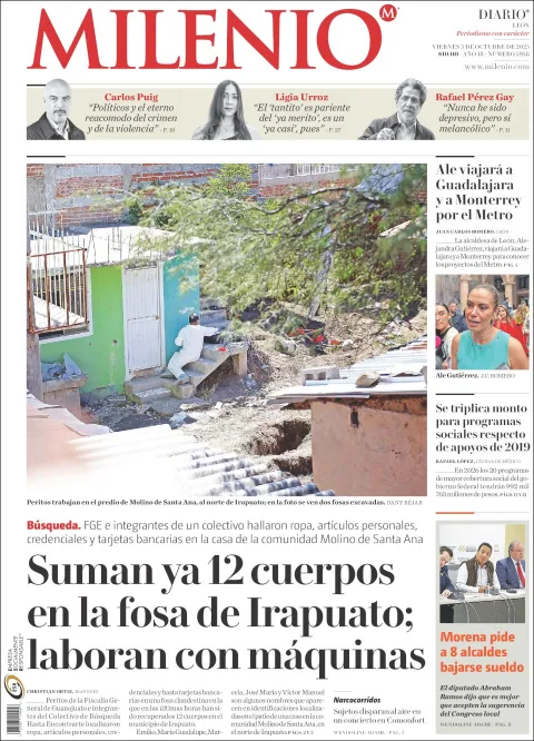 Portada de Milenio Leon del viernes, 3 de octubre de 2025