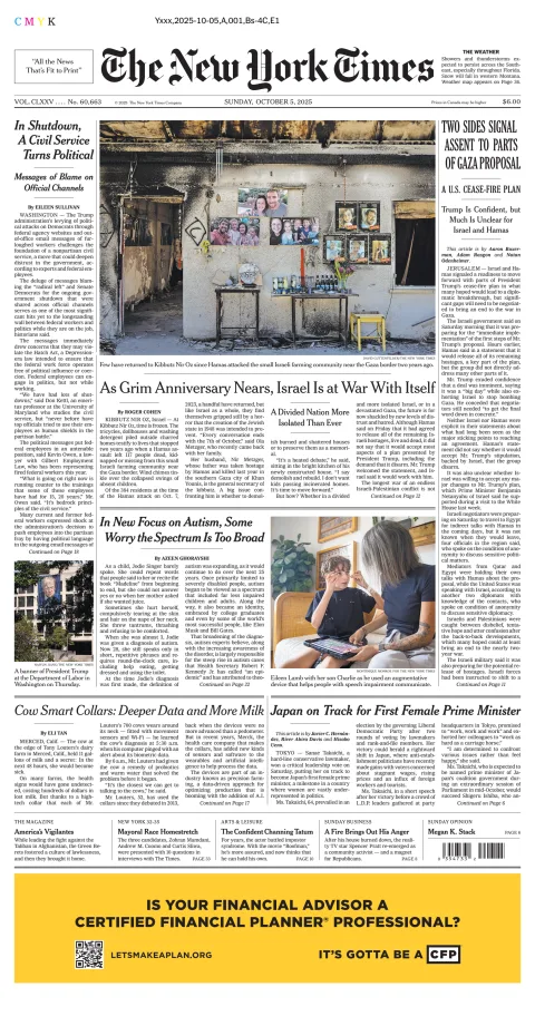 Portada de The New York Times (national)