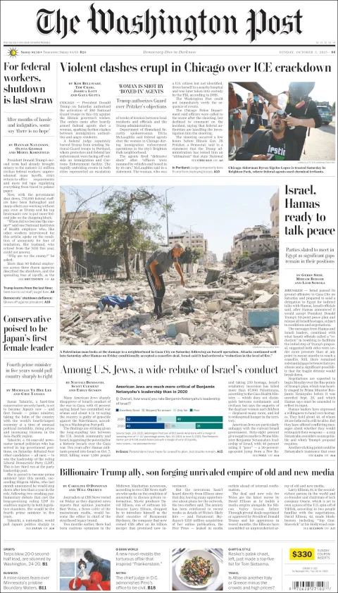 Portada de The Washington Post
