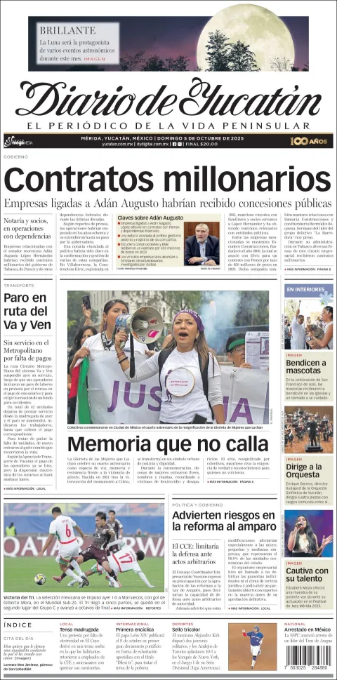 Portada de Diario de Yucatán