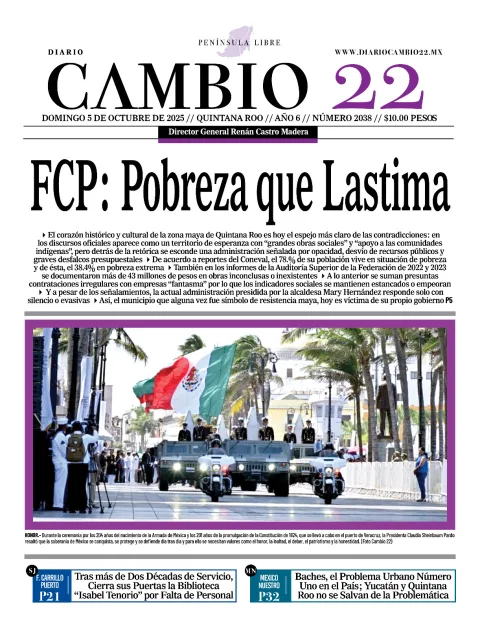 Portada de Diario Cambio 22 (portada)