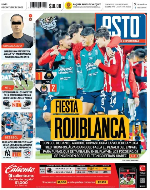 Portada de Esto del lunes, 6 de octubre de 2025