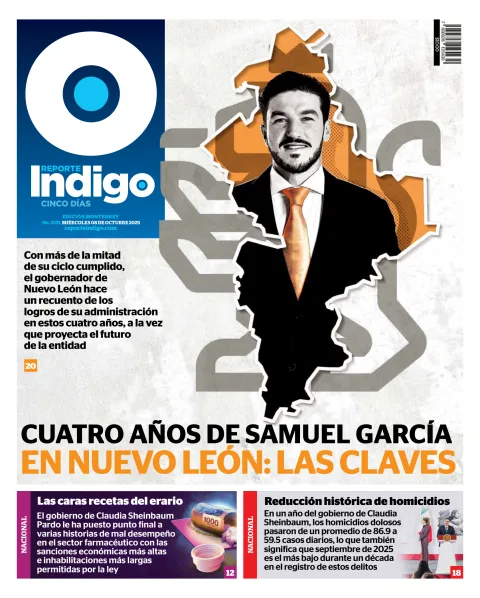 Portada de Reporte Indigo Monterrey del miércoles, 8 de octubre de 2025
