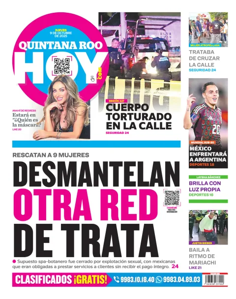 Portada de Quintana Roo Hoy (contraportada)