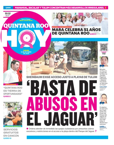 Portada de Quintana Roo Hoy (portada)