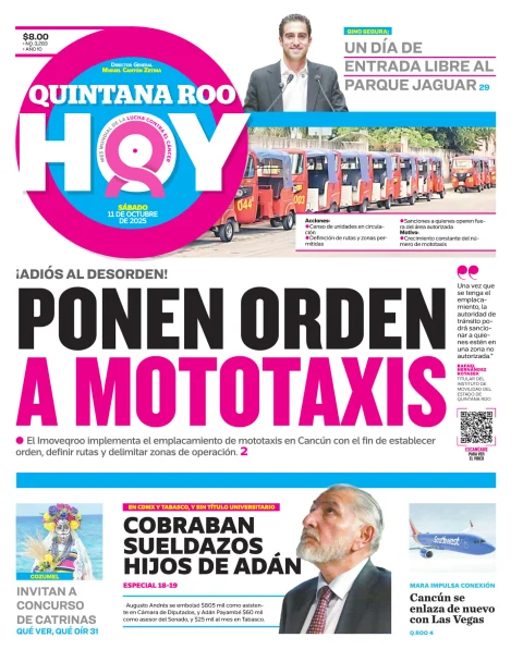 Portada de Quintana Roo Hoy (portada)